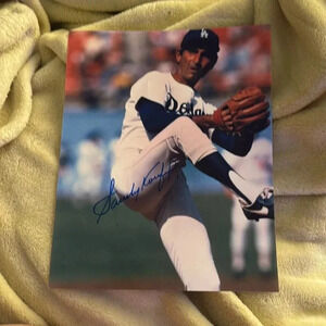 Sandy koufax autographed 8x10 photp